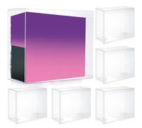 Yexiya 6 Pack Elite Trainer Box 7.6 x 6.6 x 3.5 Inch Protector Case 0.50mm Thick Clear Display Booster Box Case for ETB Storage Collectors Gift Cards