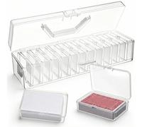 Yexiya Trading Card Storage Box Plastic Playing Card Case Set of 26, Portable Clear Playing Cards Box Plastic Holder for Game Cards Storage Organizer