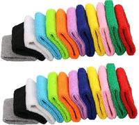 Yexueer 12 Pairs (24 PCS) Colorful Sports Wristbands Cotton Sweatband Wristbands Wrist Sweatbands Wrist Sweat Bands for for Men and Women, Good for Tennis, Basketball, Running, Gym, Working Out