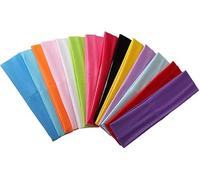 Yexueer 14pcs Mixed Colors Yoga Sports Headbands for Women - Soft Elastic Stretch Girls Athletic Headbands