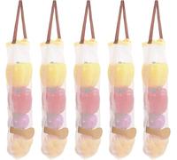 Yexueer 5 Pack Hanging Mesh Storage Bags Potatoes Onion Garlic Mesh Storage Bags 21inch Long Reusable Net Bags for Fruit Veggies Hanging Produce Bag