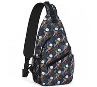 YEXYO Sling Backpack for Women, Crossbody Chest Bag with Water Bottle Holder for Cruise Travel, Vacation and Daily Commuting, Navy Blue Sea Turtle, One Size, Casual