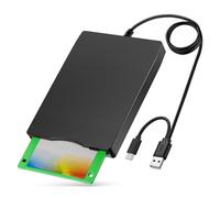 YEY External USB 3.5-inch USB Floppy Disk Reader 1.44 MB FDD Portable Floppy Disk for PC Laptops Windows/XP/7/8/10/11 Plug and Play (Black)