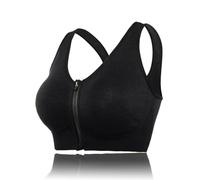 YEYELE Medium Support and Removable Pad Tank Top Racerback Post Surgery Sports Bras for Women, Black, XL