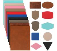 Yeyeplum 10 Pcs Laserable Leatherette Sheets 12.6 x 10.2 Inch Rustic Laser Leather Sheets for Laser Engraving Leather Hat Patches with Adhesive Backing for Crafts Material(Multicolor)