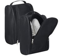 Yeyeplum 2 Pcs Smell Proof Shoe Bags for Travel Cleat Bags for Sports Double Layer Shoe Cleat Bag Foldable Waterproof Travel Shoe Organizer with Handle Zipper Golf Soccer Shoe Pouch for Multiple