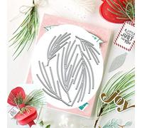 Yeyert 5pcs Pine Leaf Metal Die Cuts, Merry Christmas Flower Pine Leaf Leaves Cutting Dies, Scrapbooking, Photo Album, Card Making