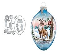 Yeyert Christmas Deer Sled Snowflake Metal Die Cuts, Merry Christmas Snowflake Stencil for Scrapbooking, Card Making