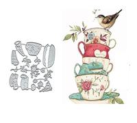 Yeyert Cup Bird Flower Leaf Metal Die Cuts for Card Making,Spring Flower Leaves Card Cutting Dies Cut Stencils DIY Scrapbooking Album Decorative Embossing Paper Card Embossing Craft