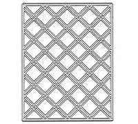 Yeyert Rectangle Stripe Background Embossing Metal Cutting Die, Rectangle Net Grid Stencils DIY Crafts Cards Cutting Dies for DIY Embossing Card Making Photo Decorative Paper Dies Scrapbooking