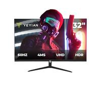 Yeyian 32" 4K UHD HDR flat gaming monitor | 3840x2160 | IPS | 178° view | 1000:1 | 60 Hz | 16:9 | 1 billion colors | 4 ms response | NVIDIA G-Sync AMD FreeSync | Speakers