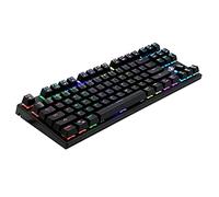 Yeyian Mechanical Gaming Keyboard, Spark Series 2000, USB 2.0, Key caps with More Than 10 Light Modes and Colors, Retro Illumination RGB Light, 50 Million Key Strokes (87 Keys, Red Switch)