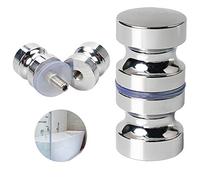 YEYIT 1 Pcs Shower Door Handle Bathroom Door Knob Shower Screen Metal Handles Chrome-Plated Solid Single Hole Handle (30mm)