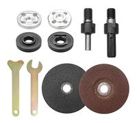 YEYIT 10Pcs Accessories for Angle Grinder & Hand Drill - Connecting Rod, Spanner, Flange Nut, Cutting & Metal Grinding Discs, Tightening Devices