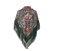 YEYKZART Russian Shawls Ukrainian Style Scarf Women's Scarf Wrap Tassel Square Scarves（51"*51"）