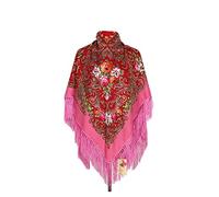 YEYKZART Russian Shawls Ukrainian Style Scarf Women's Scarf Wrap Tassel Square Scarves（51"*51"）