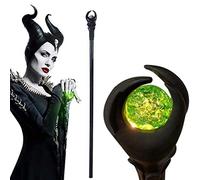 Yeyll Deluxe LED Evil Wizard Wand Light Glowing Staff Wizard Scepter Magic Wand Halloween Prop for Cosplay Masquerade Sorcery Props Toys