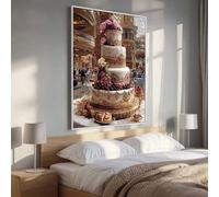 YEYUMEOZ 5D Diamond Art Kits for Adults Large Size, Cake Flower Diamond Painting Kits for Adults, DIY Square Full Drill Crystal Rhinestone Gem Art Craft, Home Wall Room Decor 20x28 Inch PjY4920 W-7