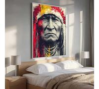 YEYUMEOZ 5D Diamond Art Kits for Adults Large Size, Man Indian Diamond Painting Kits for Adults, DIY Round Full Drill Crystal Rhinestone Gem Art Craft, Home Wall Room Decor 16 x 20 Inch PjY5438 Z-5