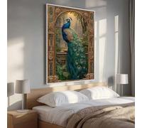 YEYUMEOZ 5D Diamond Painting Kits for Adults, Peacock Animal Diamond Art Kits Adults, Full Drill Crystal Art, DIY Cross Stitch Crafts Pictures Embroidery for Home Wall Decor 24 x 36 Inch PjY4939 O-7