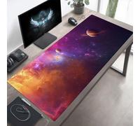 YEYUMEOZ Gaming Mouse Pad, 1000x500x3mm XXL Mouse Mat Starry Sky, Large Mousepad Pink Extended Gaming Mats for, Non-Slip Rubber Base keyboard Pad, Stitched Edges Accessories for Home PjY12067 S-E