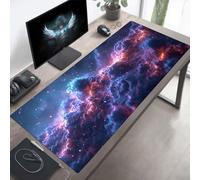 YEYUMEOZ Gaming Mouse Pad, 90 x 40cm XXL Mouse Mat Abstract, Large Mousepad Black Extended Gaming Mats for, Non-Slip Rubber Base keyboard Pad, Stitched Edges Accessories for Home PjY7045 M-B