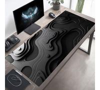 YEYUMEOZ Mouse Mat, Gaming Mouse Pad Abstract, 100 x 40cm Large Mause Mat Black, Non-Slip Rubber Base Accessories, Waterproof, Stitched Edges Improved Precision and Speed PjY6386 X-X
