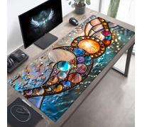 YEYUMEOZ Mouse Mat, Gaming Mouse Pad Blue, 70 x 30cm Large Mause Mat Crystal, Non-Slip Rubber Base Accessories, Waterproof, Stitched Edges Improved Precision and Speed PjY2332 5-7