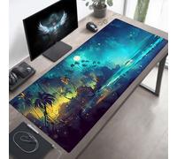YEYUMEOZ Mouse Mat, Gaming Mouse Pad Blue, 70 x 30cm Large Mause Mat Ocean, Non-Slip Rubber Base Accessories, Waterproof, Stitched Edges Improved Precision and Speed PjY4912 A-B