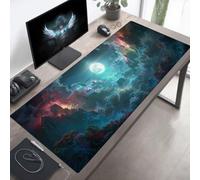 YEYUMEOZ Mouse Mat, Gaming Mouse Pad Green, 80 x 40cm Large Mause Mat Landscape, Non-Slip Rubber Base Accessories, Waterproof, Stitched Edges Improved Precision and Speed PjY2424 O-7