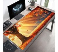 YEYUMEOZ Mouse Mat, Gaming Mouse Pad Yellow, 1600x800x3 mm Large Mause Mat Tree, Non-Slip Rubber Base Desk Accessories, Waterproof, Stitched Edges Improved Precision and Speed PjY2030 F-Q