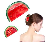 Yezhengui Hair Clips 2 PCS Watermelon Hair Claws Clips Fruit Hair Clips for Women Girls, Small Size, Cellulose Acetate Material, Interlocking Teeth Design, Suitable for All Hair Types, Widely Use