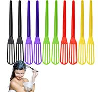 Yezhenzhen 10 PCS Plastic Hair Coloring Mixer, Color Whisks Dye Cream Mixer, Tint Cream Colorful Spoon Applicator Bleaching Highlight Tool for Home Barber Shop Salon (Random Color)