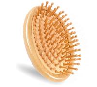 Yezhenzhen Bamboo Massage Comb, Wooden Scalp Massager Wooden Hair Brush Round Portable Bamboo Comb Anti-Static Air Cushion Hairbrush Mini Travel Hair Brush for Women and Men, No Handle Design