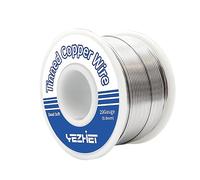 YEZHET Tinned Copper Bus Bar Wire 165 Ft, 20 Gauge, 0.5LB Spool for Stained Glass Project, Crafts, and Jewelry Making