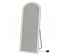 Yezi Full Length Mirror Arched LED Touch Buttons Light-Adjustable 140x50cm White