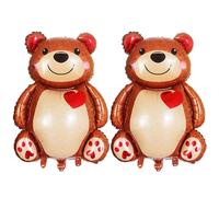 YEZIDE 2pcs Big Bear Air-Filled Foil Balloon Love Bear Foil Balloons for Valentine's Day Wedding Anniversary Party Baby Shower Propose Marriage Party Decorations