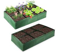 YEZIDE 6 Plaids Breathable Growing Bag With Multiple Pockets for Herbs, Flowers, Vegetables - Durable Patio Planting Container for Potato, Tomato, Carrot