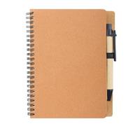 YEZIDE A5 Plain Paper Notebooks 100 Pages/50 Sheets 80GSM, Kraft Cover Blank Notebook with Pen, Writing Drawing Sketching Notebook for Students Travelers Business Office School Study