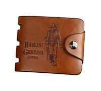 YEZILUU Hunting leather men's wallet, Men's leather wallet, Vintage multi-card coin purse, Bi-fold leather wallet for father, Hunter Short, Hunter Style