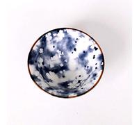 YEZINB Ceramic Kung Fu Tea Set Japanese Style Small Tea Cup Single Cup Antique Blue and White Porcelain Cup Personal Cup Master Cup,7cmx3cmx45ml AA