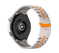 yeziu 22mm Metal Band For Xiaomi Watch S4 S3 S2 S1 Active 2 Pro Luxury Stainless Steel Strap(Ttitanium Orange,Watch S2)