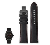 yeziu Carbon Fiber Nylon And Genuine Leather For Mido Commander M021/M025 Sports Watches For Men(Blackob2,22mm)