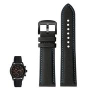 yeziu Carbon Fiber Nylon And Genuine Leather For Mido Commander M021/M025 Sports Watches For Men(Blacklb1,22mm)