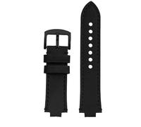 yeziu Convex Mouth Wristband For ORIS Diving AQUIS 733 7730 7740 Men's Watch Strap(Blackbb,24mm-11mm)