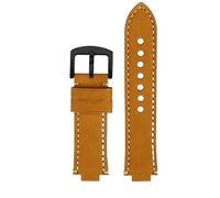 yeziu Convex Mouth Wristband For ORIS Diving AQUIS 733 7730 7740 Men's Watch Strap(Khakib,24mm-12mm)