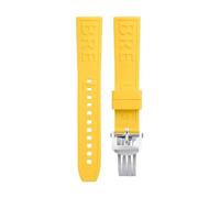 yeziu For Breitling Superocean, Challenger, Avenger fluororubber watch strap(Lemenyellow,22MM)