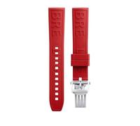 yeziu For Breitling Superocean, Challenger, Avenger fluororubber watch strap(Red,22MM)