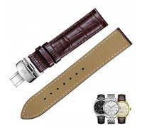 yeziu For Tissot 1853 Le Locke T462 belt men's women's leather strap with butterfly buckle watch chain accessories(BrownsL,21mm)