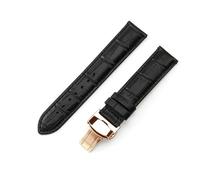 yeziu For Tissot 1853 Le Locle T41 T00407b Tarfish Junya T461 Genuine Leather Watchband Men Women Watch Strap(Black-Rose-B1,20mm)